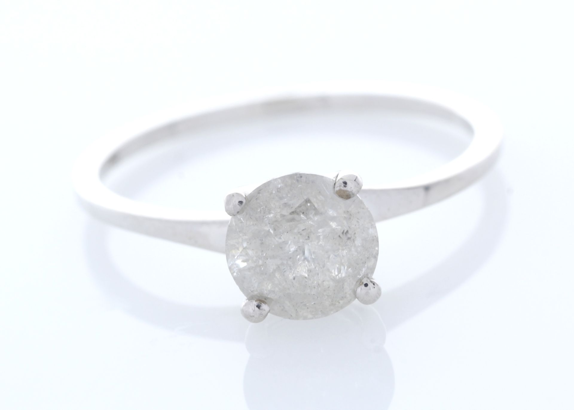 18ct White Gold Single Stone Wire Set Diamond Ring 1.05 Carats - Valued by GIE £12,250.00 - A - Image 3 of 4