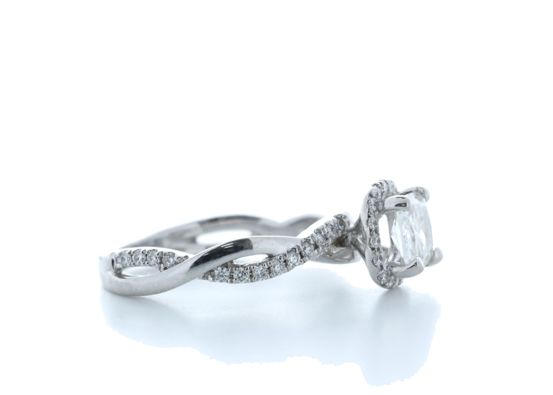 18ct White Gold Cushion Cut Diamond Ring 1.03 (0.71) Carats - Valued by IDI £10,500.00 - 18ct - Image 4 of 5