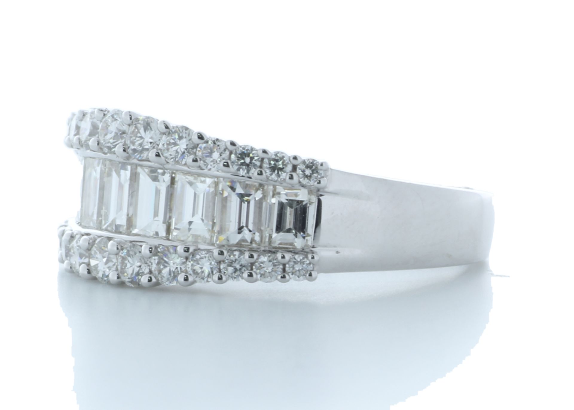 18ct White Gold Channel Set Semi Eternity Diamond Ring 1.75 Carats - Valued by AGI £10,680.00 - 18ct - Image 2 of 4