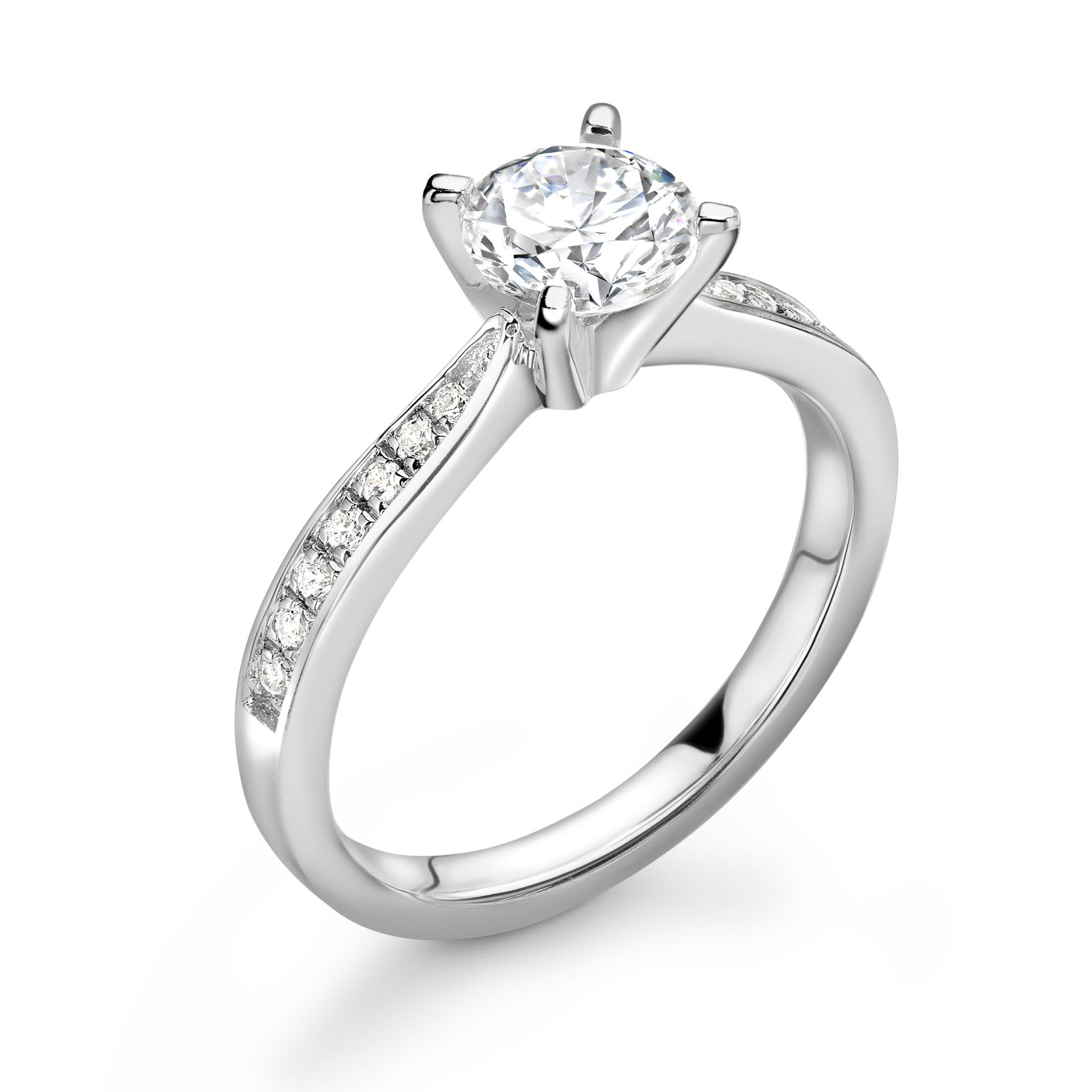 Platinum Single Stone Wire Set Diamond Ring (1.01) 1.19 Carats - Valued by AGI £16,950.00 - Platinum