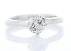 Platinum Single Stone Prong Set Diamond Ring 0.55 Carats - Valued by GIE £8,459.00 - Platinum Single