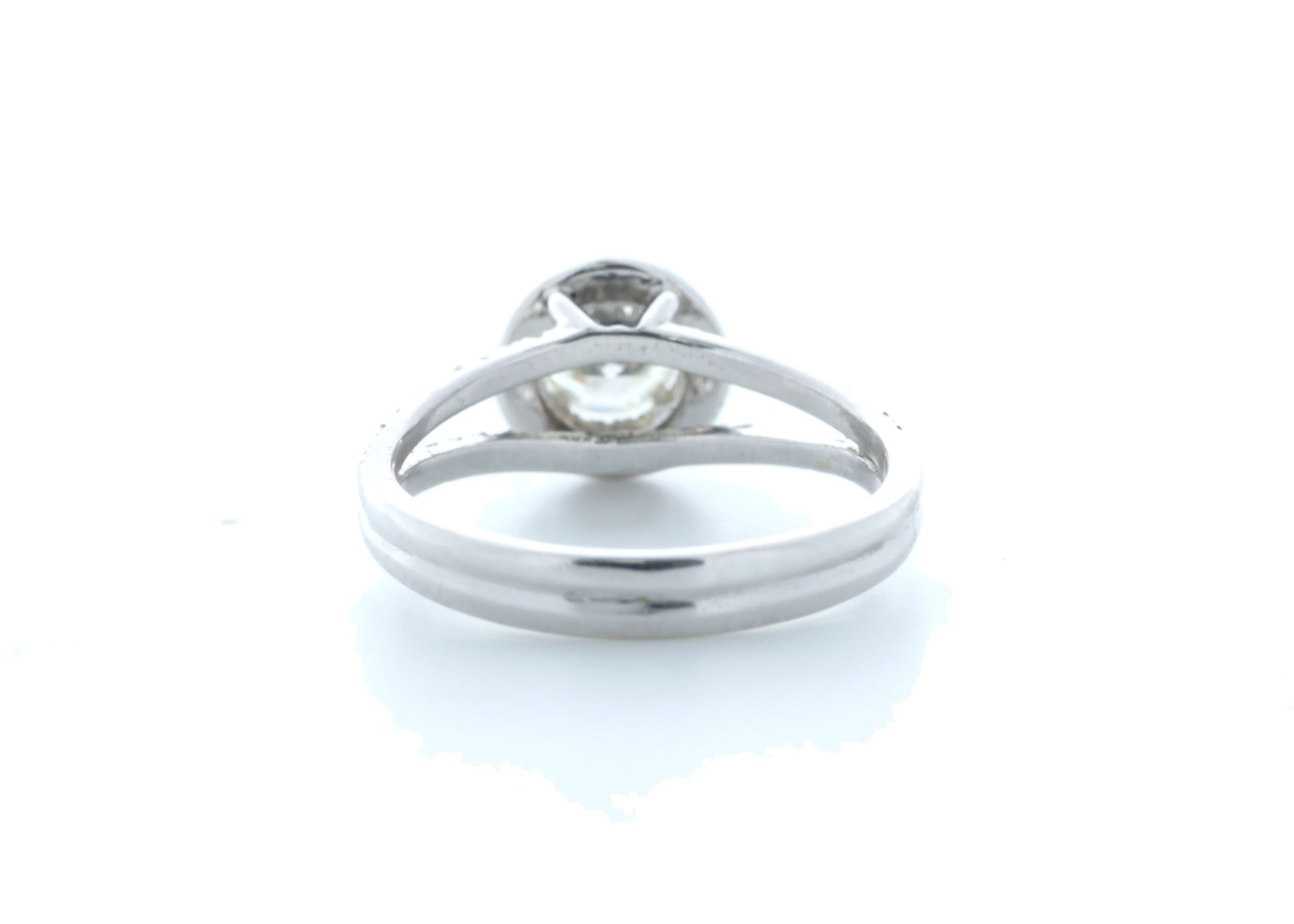 18ct White Gold Single Stone With Halo Setting Ring 0.78 (0.45) Carats - Valued by IDI £4,950.00 - - Image 3 of 5