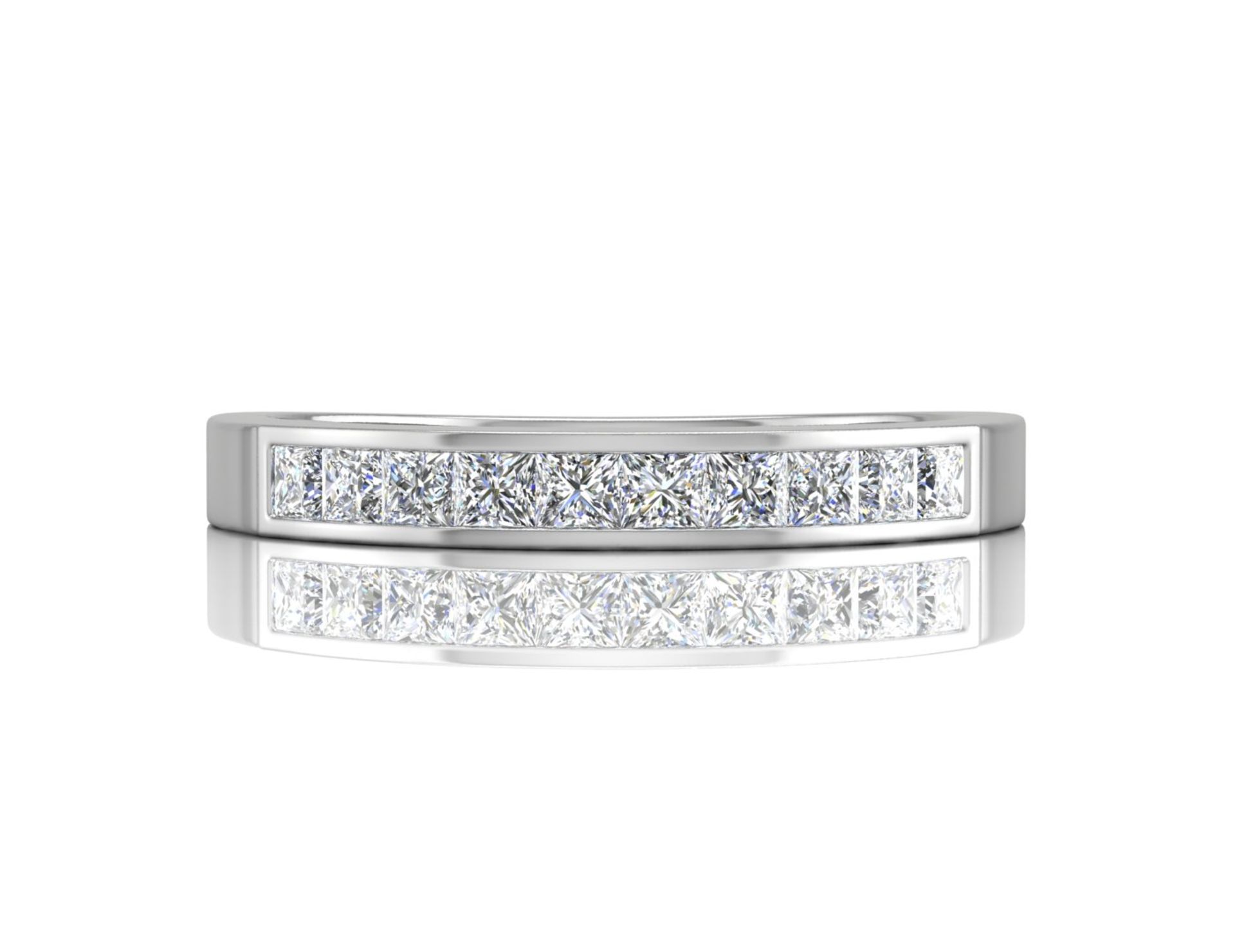 9ct White Gold Channel Set Half Eternity Diamond Ring 0.50 Carats - Valued by GIE £4,695.00 - Ten - Image 2 of 6