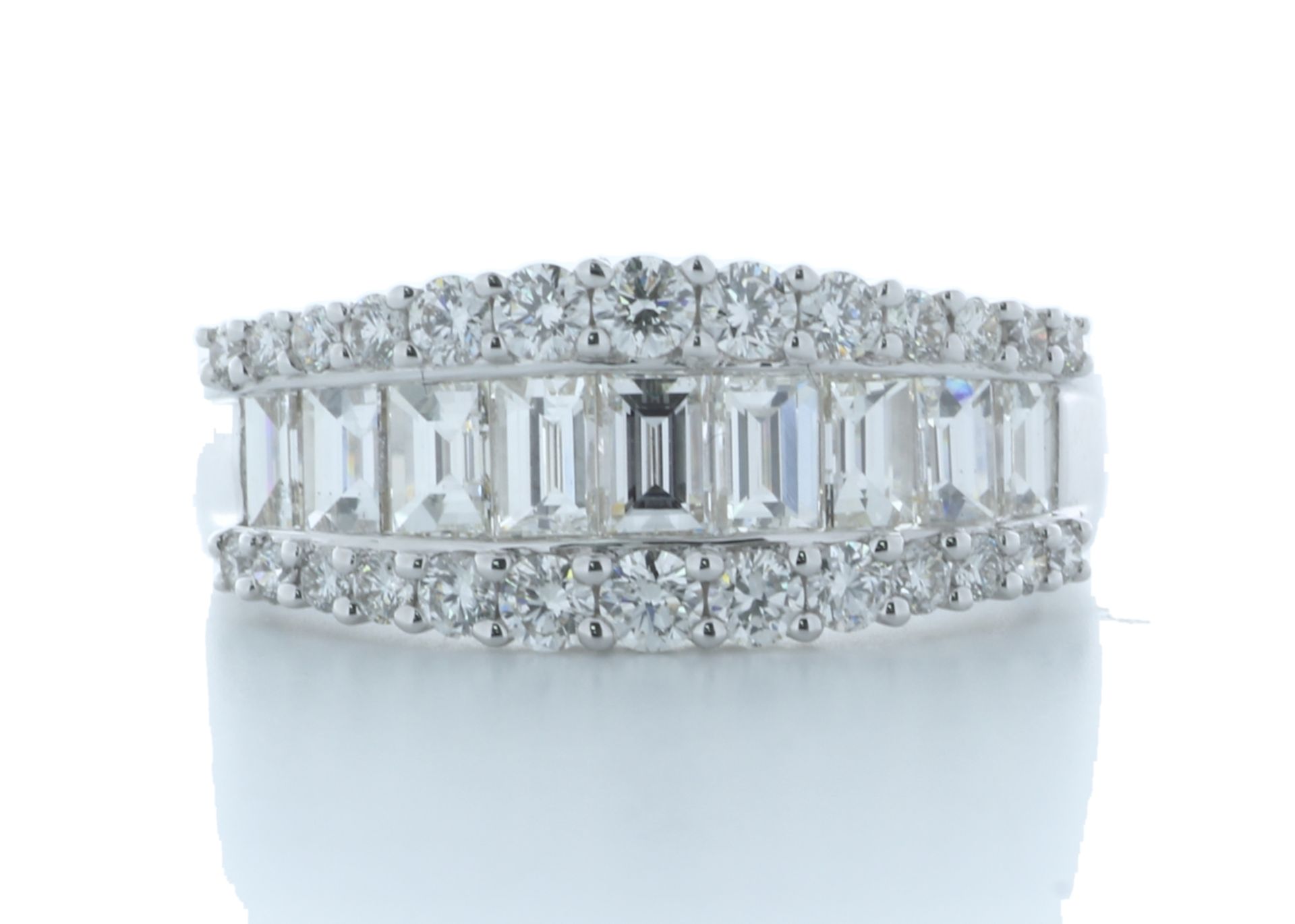 18ct White Gold Channel Set Semi Eternity Diamond Ring 1.75 Carats - Valued by AGI £10,680.00 - 18ct