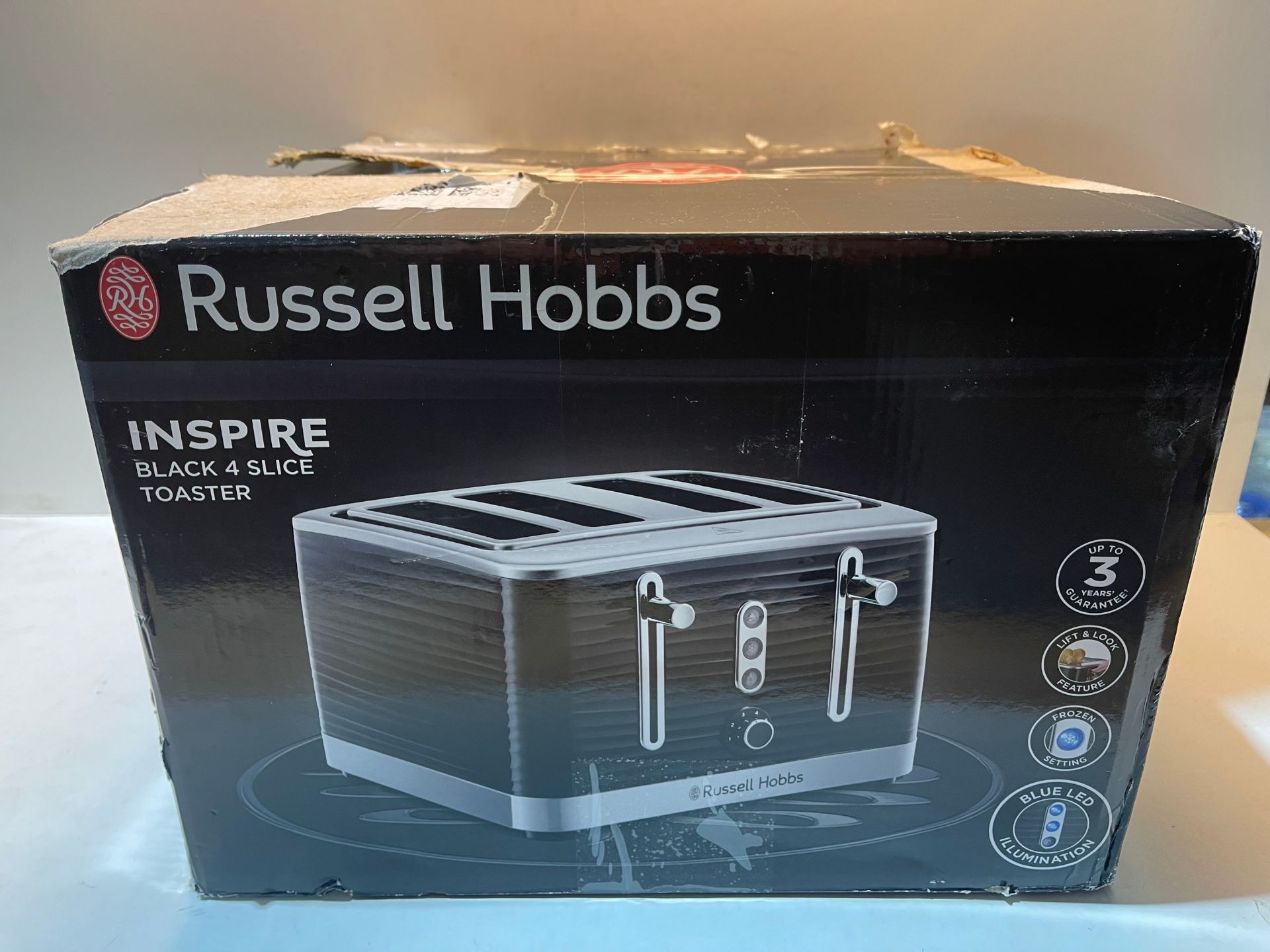 Russell Hobbs 24381 Inspire High Gloss Plastic Four Slice Toaster, Black Â£39.99Condition