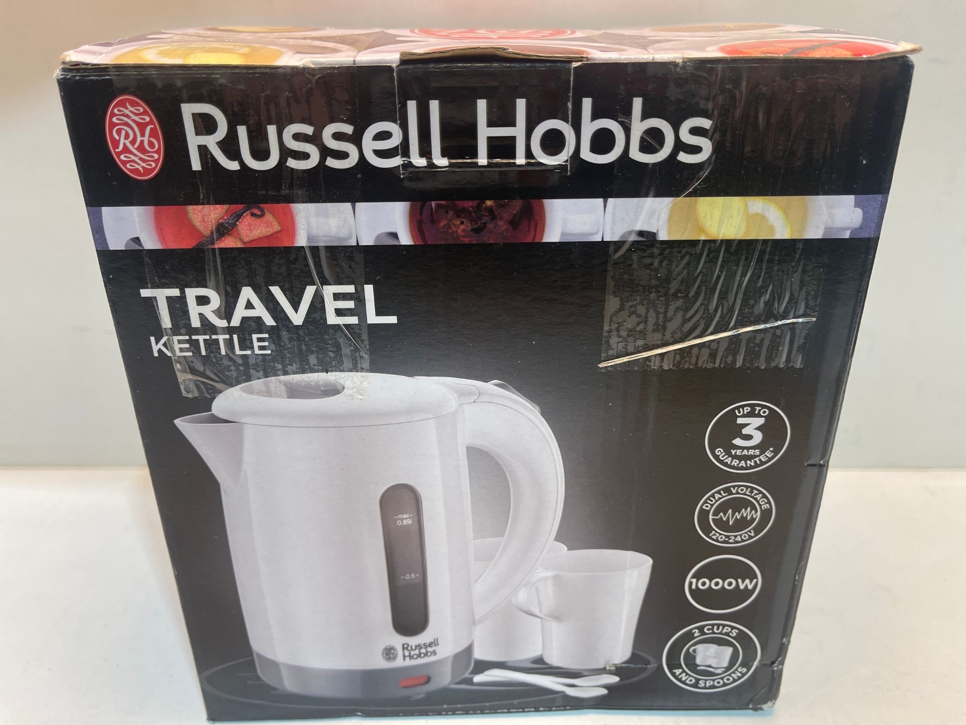 Russell Hobbs 23840 Compact Travel Electric Kettle, Plastic, 1000 W, White Â£16.99Condition - Image 2 of 2