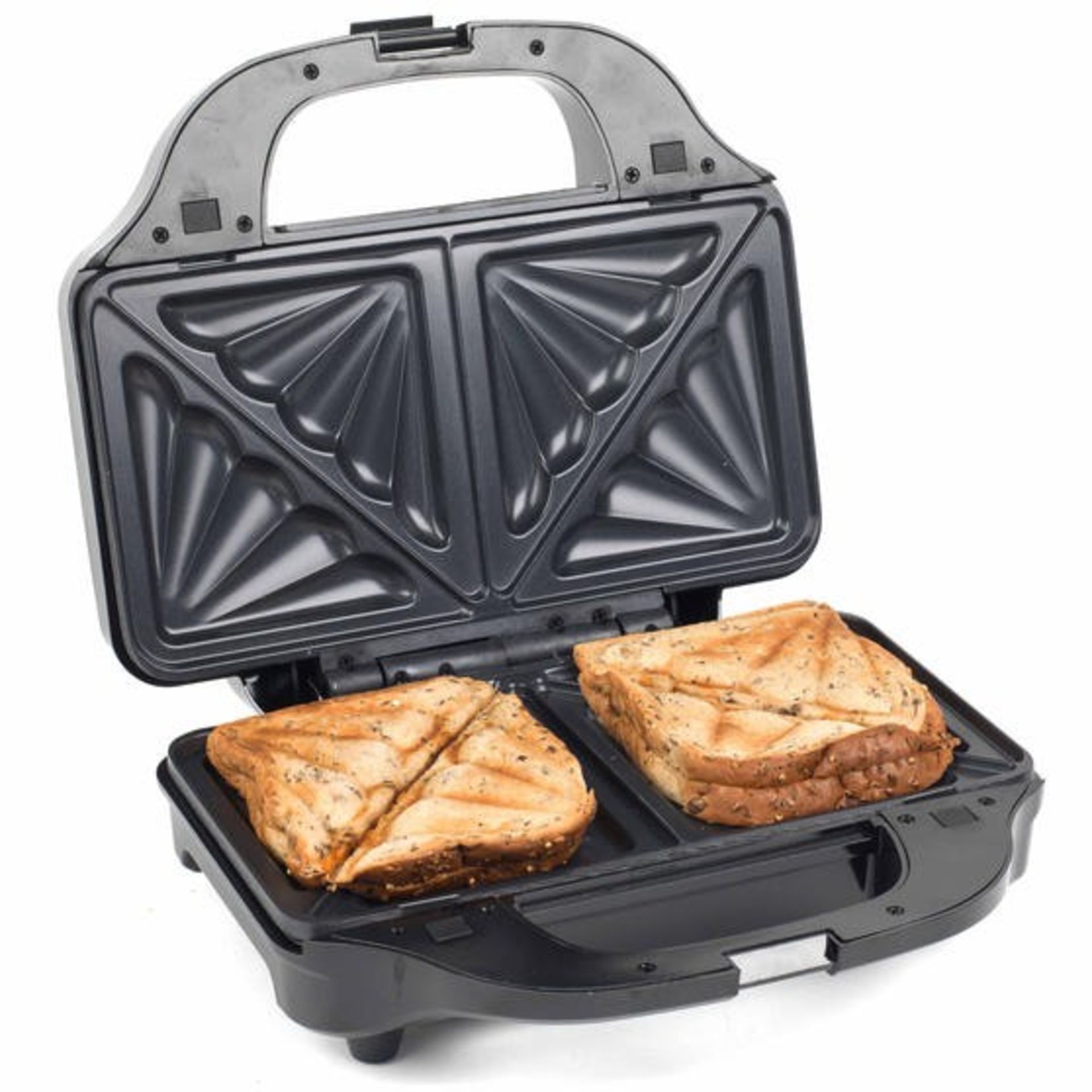 Salter EK2143 Deep Fill 3-in-1 Snack Maker with Interchangeable Waffle, Panini and Toasted Sandwich,