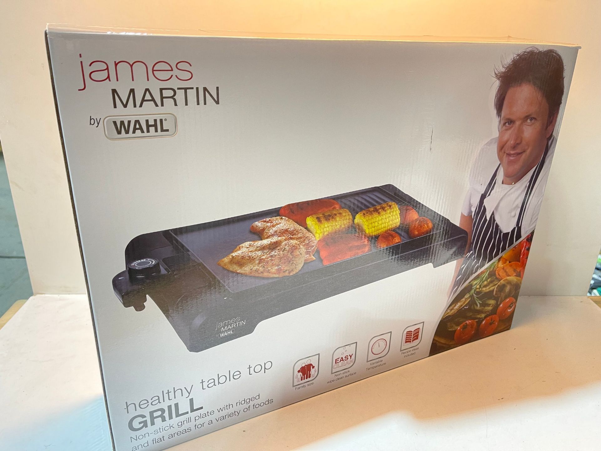 Wahl James Martin Tabletop Grill, Versatile Griddle, Hot Plate, Grill with Flat Plate, Grill for