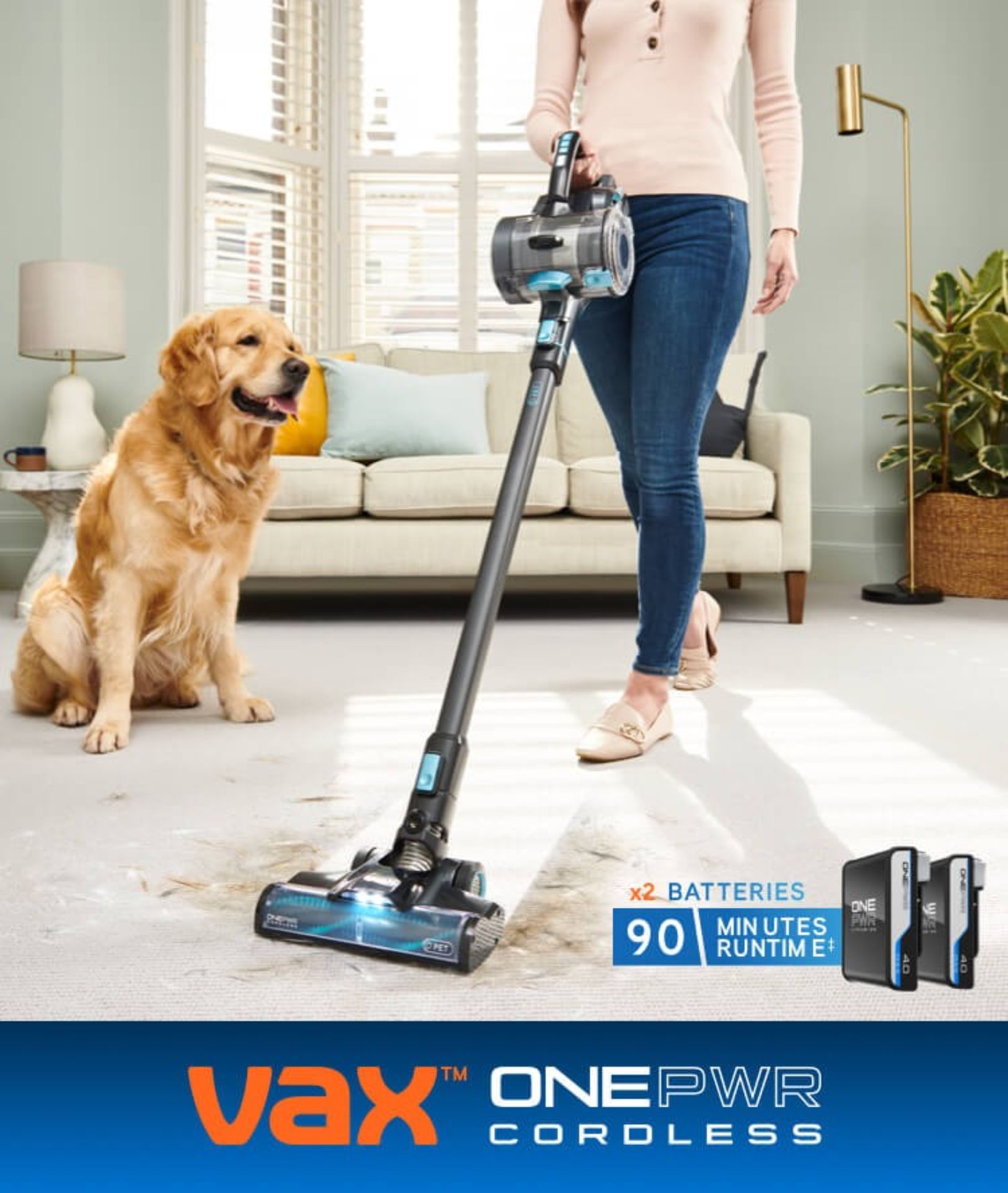 Vax 1-1-142312 ONEPWR Blade 4 Pet Cordless Vacuum Cleaner with Motorised Pet Tool â€“ CLSV-B4KP,
