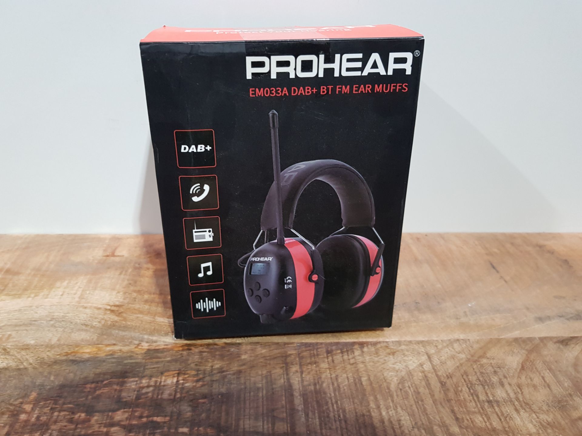 Upgraded DAB Ear Defenders, PROHEAR 033A Wireless Bluetooth Earmuffs, Rechargeable Noise Reduction