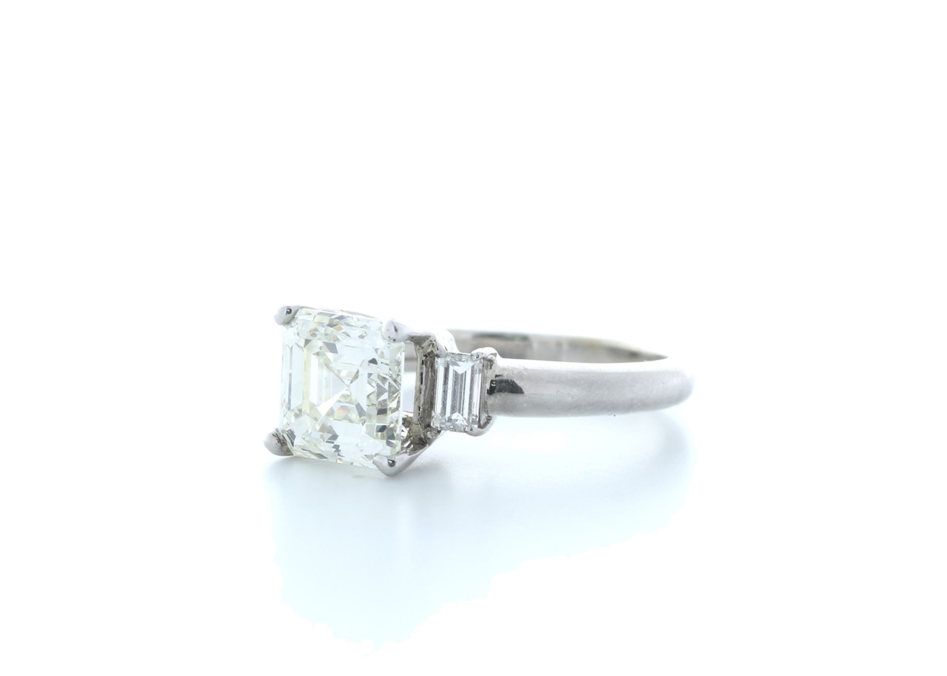 18ct White Gold Three Stone Claw Set Diamond Ring 3.11(2.70) Carats - Valued by IDI £93,500.00 - - Image 2 of 5