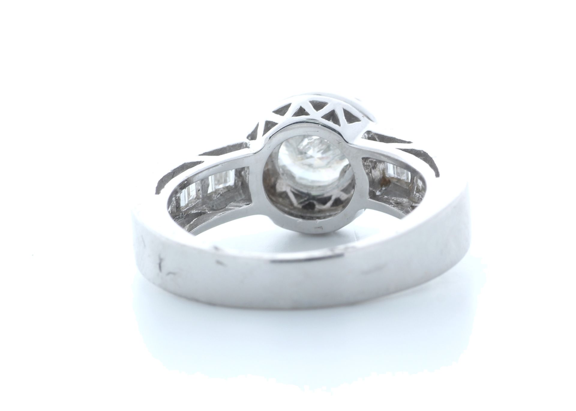 18ct White Gold Single Stone With Halo Setting Ring 2.62 (1.22) Carats - Valued by IDI £26,000. - Image 3 of 5
