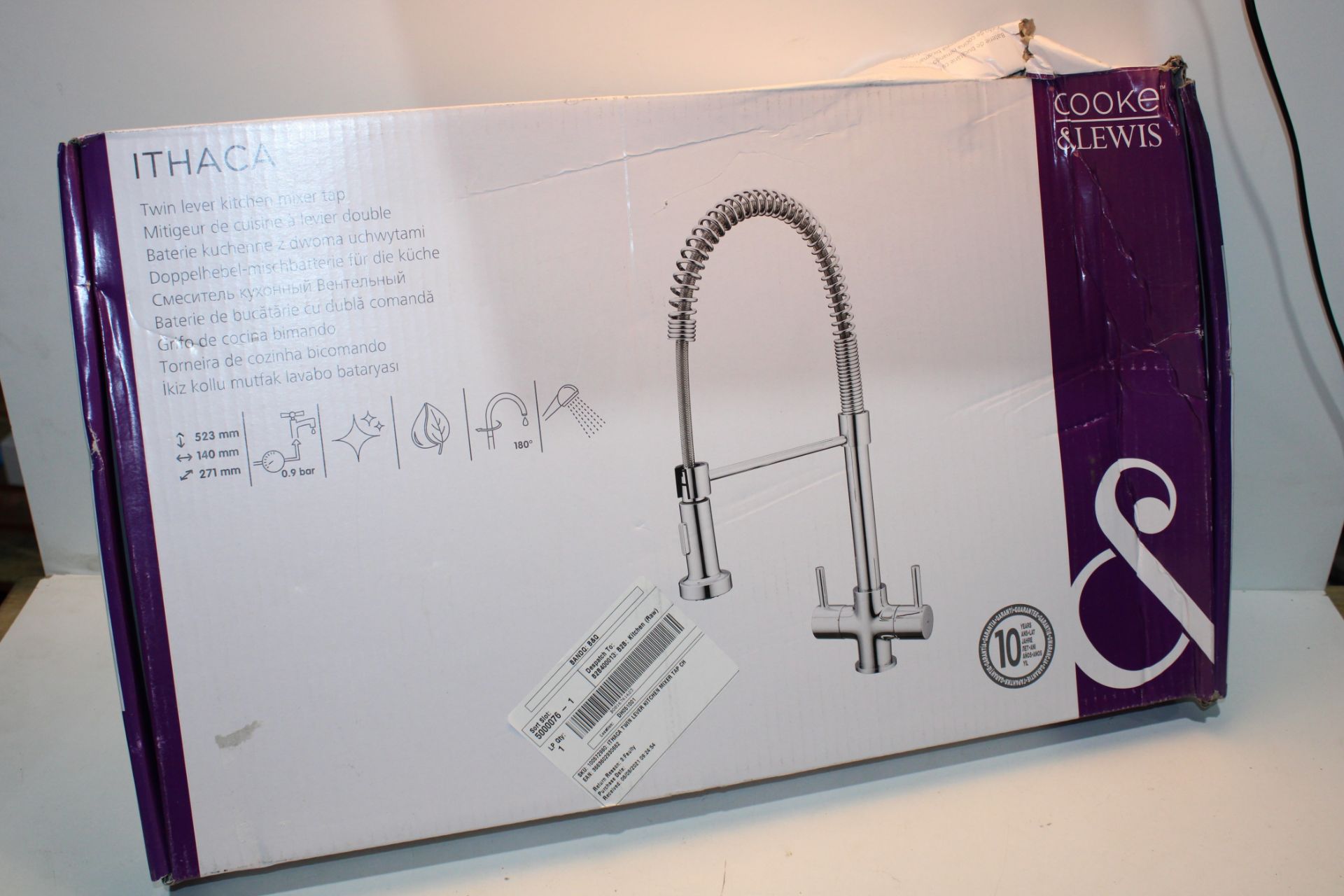 ITHACA TWIN LEVER KITCHEN MIXER TAP CH £48.40Condition ReportAppraisal Available on Request- All