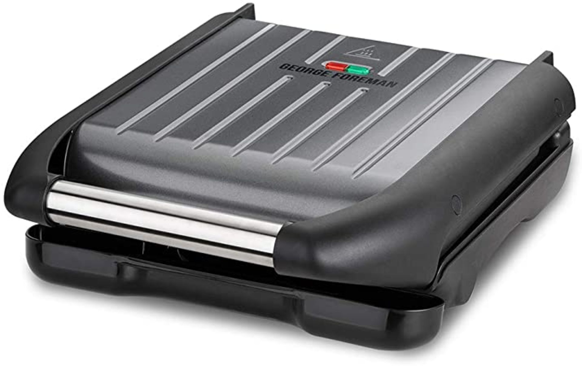 Brand New George Foreman Small Grey Steel Grill 25031