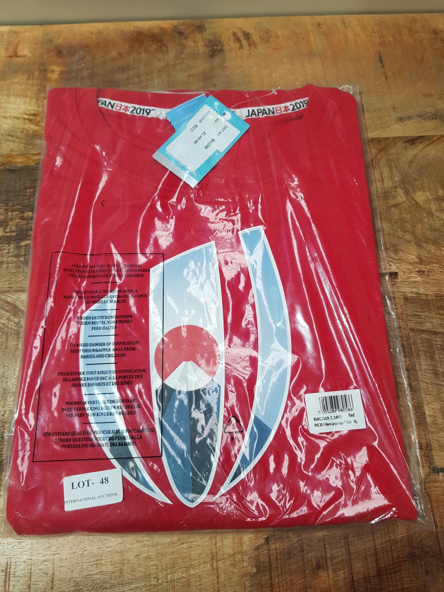 BRAND NEW RUGBY WORLD CUP JAPAN RED T-SHIRT SIZE XL (BU286)Condition ReportAppraisal Available on