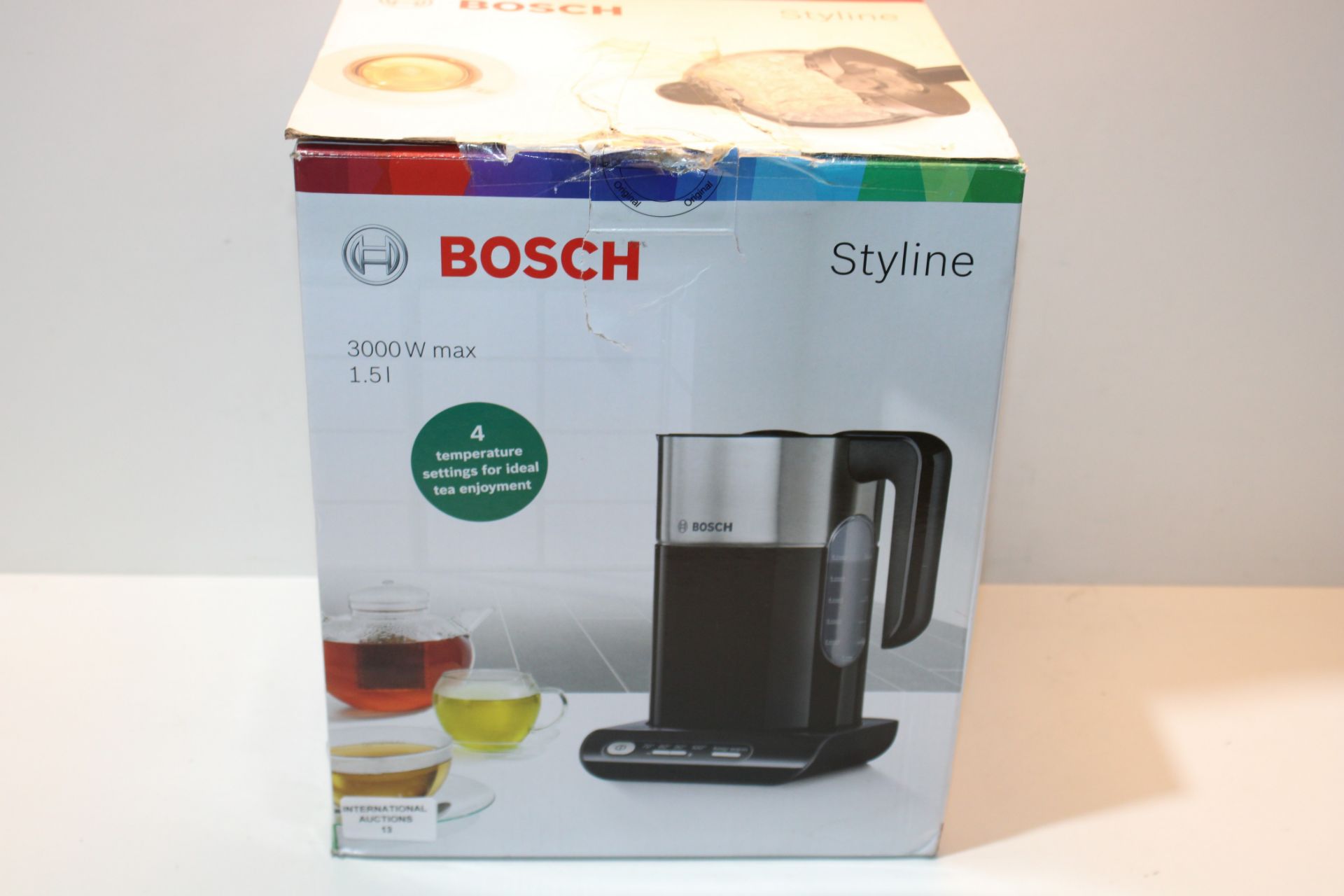 Bosch Styline TWK8633GB Variable Temperature Cordless Kettle, 1.5 Litres, 3000W - Black £59.