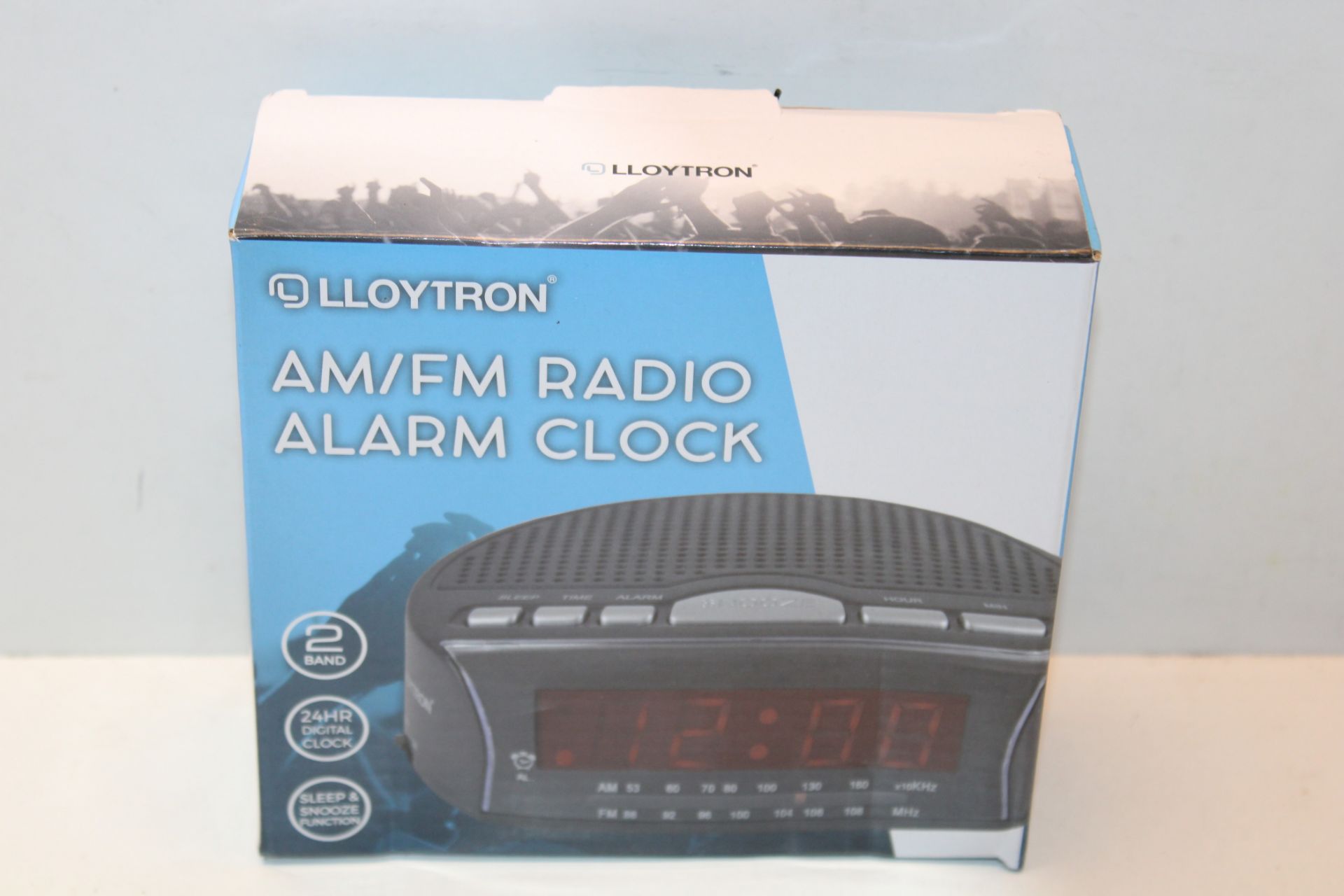 LLOYTRON "Daybreak" Alarm Clock Radio with Buzz Alarm or Radio - Snooze Function - Sleep Timer -