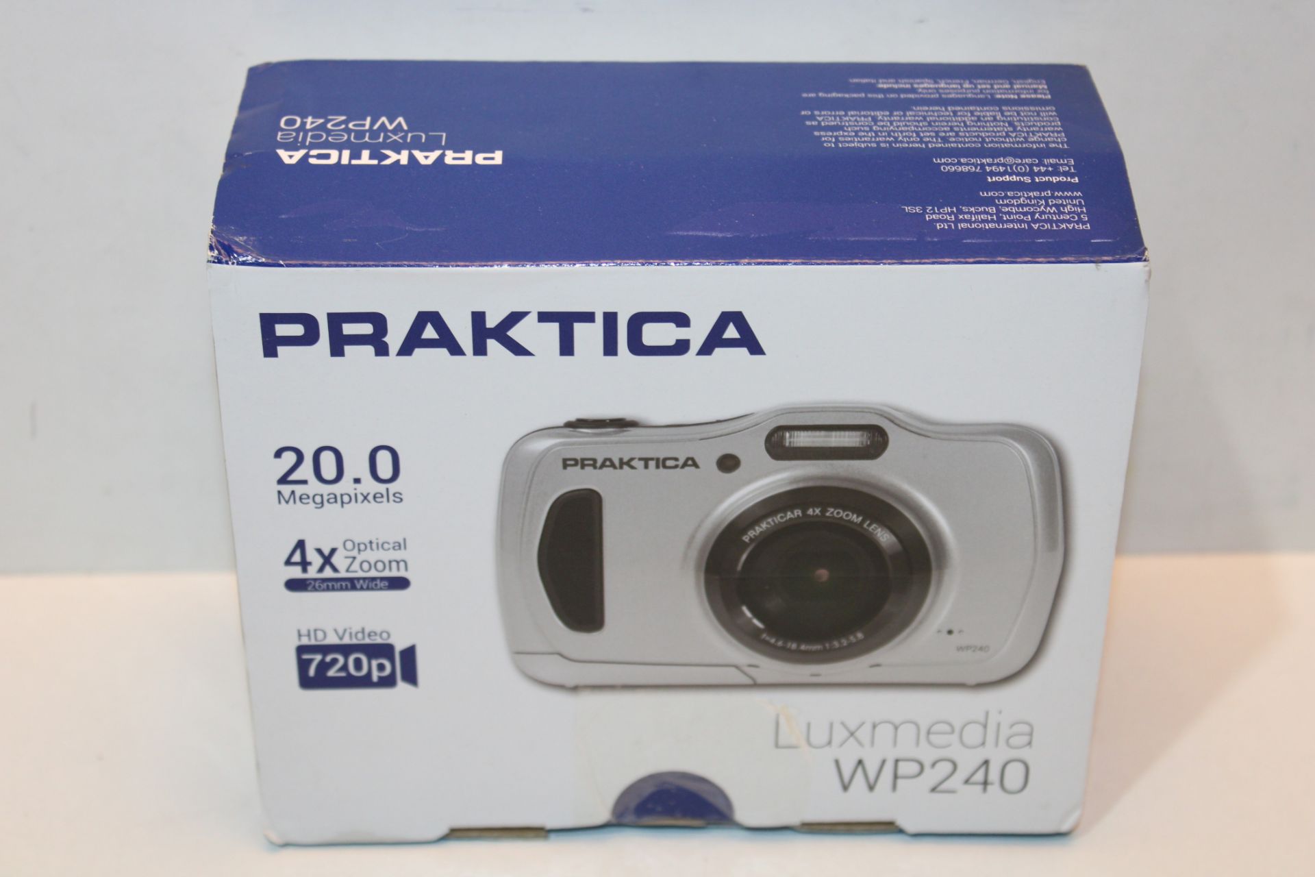 RRP £89.99 Praktica PRA099 Luxmedia WP240 Waterproof Digital Compact Camera - Blue (20 MP