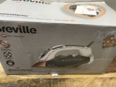 Breville VIN401 DiamondXpress Steam Iron, 3100 W, 200G Steam Shot, Multi-Directional Diamond Ceramic