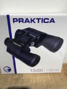 Praktica Falcon 12x50 Binoculars - Porro Prism, Fully Coated Lenses Sturdy Construction, Bright