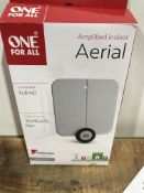 One For All Ultra Flat Amplified Indoor Digital TV Aerial - Ready to receive Freeview and Analogue