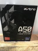 ASTRO Gaming A50 Wireless Headset plus Base Station Gen 4 - PS4, PC, Mac - Black and Silver (