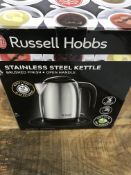 Russell Hobbs 23910 Adventure Brushed Stainless Steel Electric Kettle, Open Handle, 3000 W, 1.7