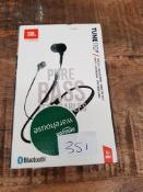 JBL TUNE 110BT Wireless In-Ear Headphones with Bluetooth – Neck flat tangle-free cable – Up to 6