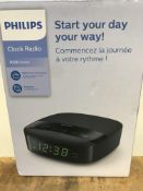 Philips Audio Clock Radio R3205/05 FM Radio (Dual Alarm, Sleep Timer, Compact Design, FM Digital