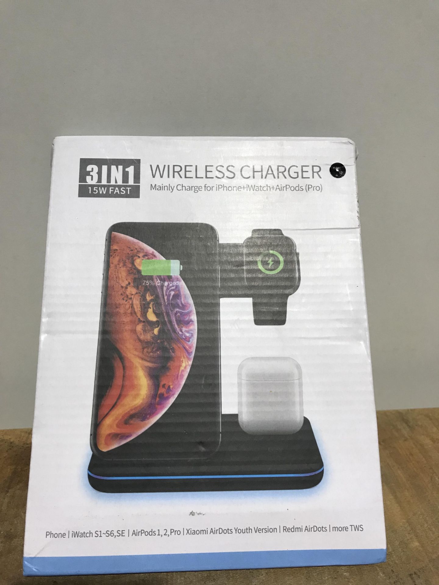 Upgraded Wireless Charger for iphone - 3 in 1 Wireless Charging Station for Airpods Watch Wireless