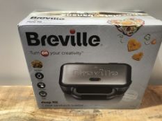 Breville Deep Fill Sandwich Toaster and Toastie Maker with Removable Plates, Non-Stick, Stainless