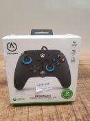 PowerA Enhanced Wired Controller for Xbox - Blue Hint, Gamepad, Wired Video Game Controller,