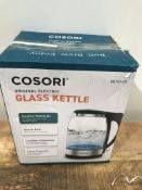 COSORI Electric Kettle, Glass Kettle with Stainless Steel Filter, Inner Lid and Bottom, 3000 W 1.5