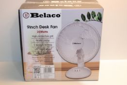 RRP £13.15 Belaco 9inch Table Fan Desk Fan with 2 Speed Oscillating