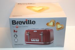 RRP £40.26 Breville VTT783 Impressions 4-Slice Toaster with High-Lift and Wide Slots, Red