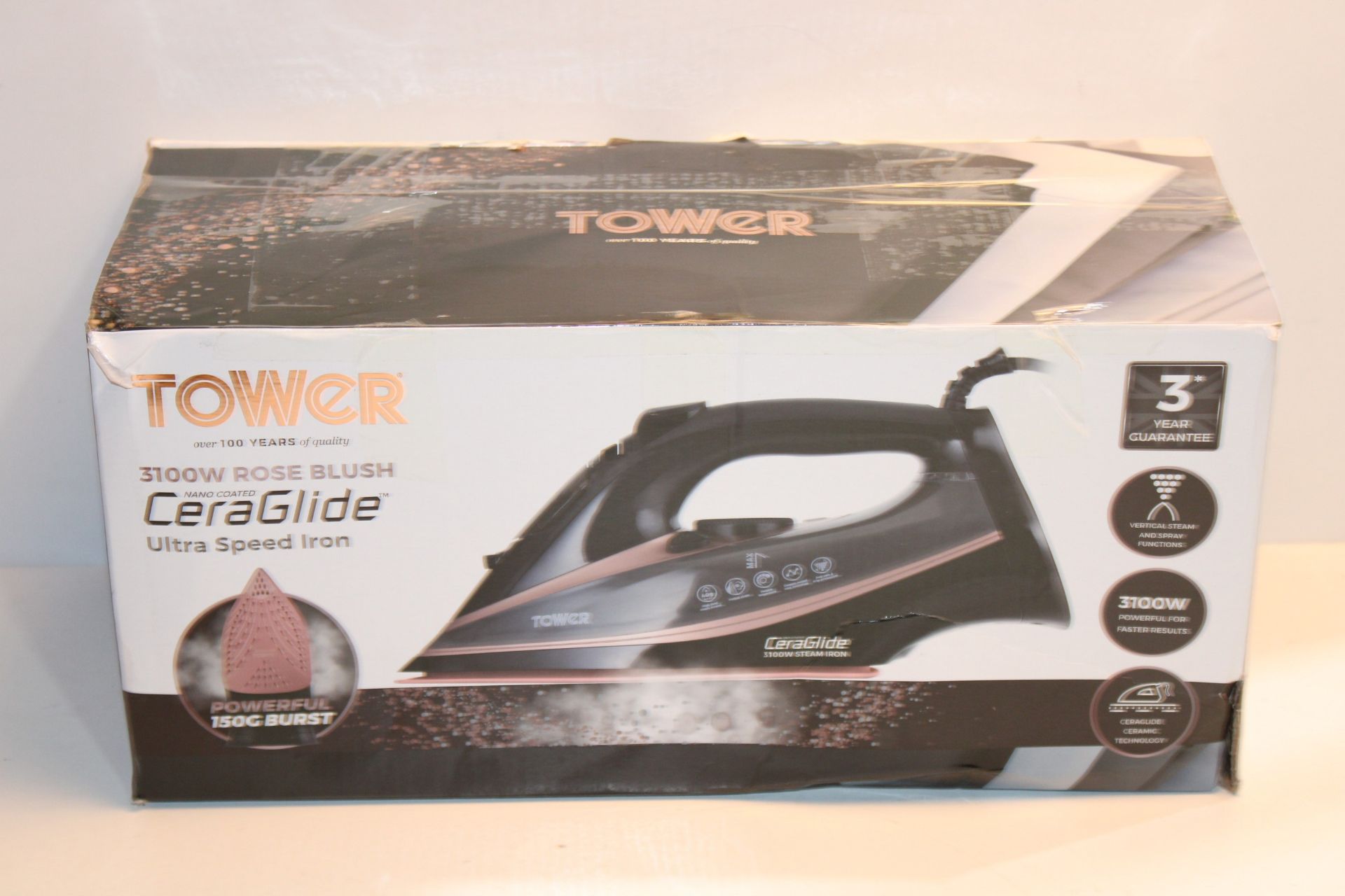 RRP £26.98 Tower T22013 CeraGlide Steam Iron