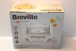 RRP £61.94 Breville VST070 Sandwich Toaster, 850 W, Grey and Textured Stainless Steel