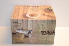 RRP £29.75 KitchenCraft KCMACH2 World of Flavours Pasta Machine, Stainless Steel, Silver