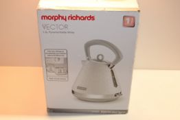 RRP £51.99 Morphy Richards Vector Pyramid Kettle 108134 Traditional Kettle White