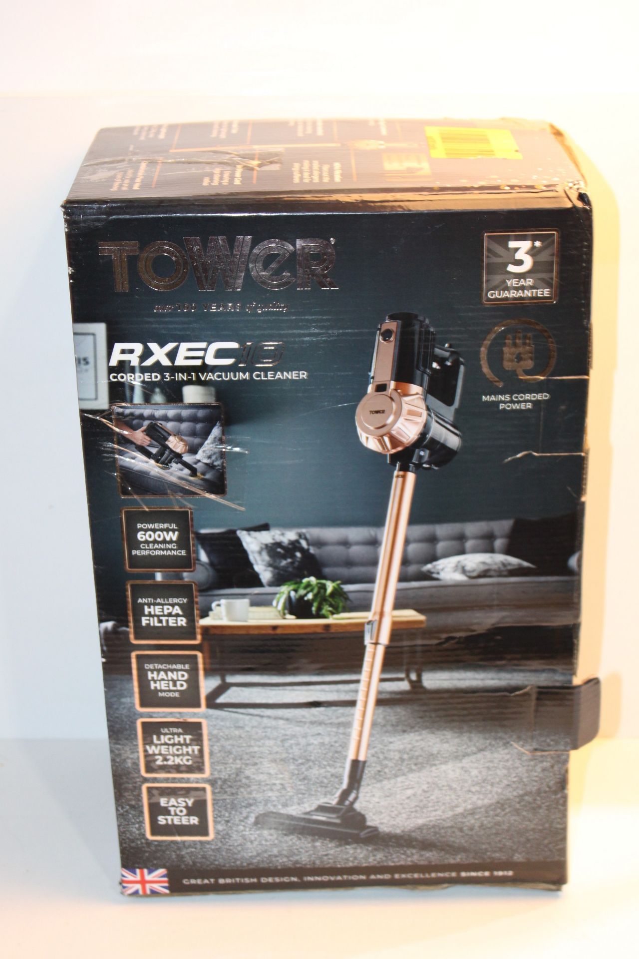 RRP £39.99 Tower RXEC10 Upright Vacuum Cleaner 600W 3-in-1