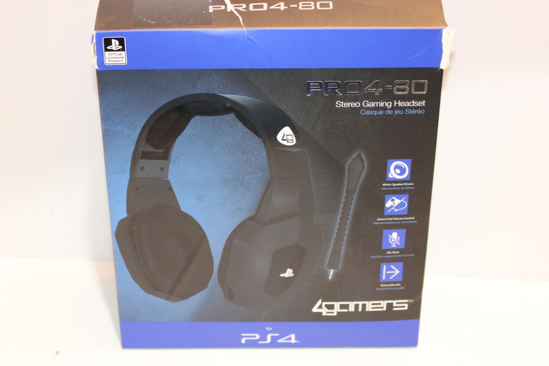RRP £30.04 Officially Licensed Pro4-80 PS5/PS4 Headset - Black (PS4/)