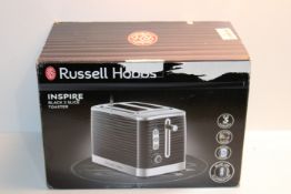 RRP £29.90 Russell Hobbs 24371 Inspire High Gloss Plastic Two Slice Toaster, Black