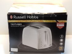 RRP £18.49 Russell Hobbs 21640 Textures 2-Slice Toaster, White