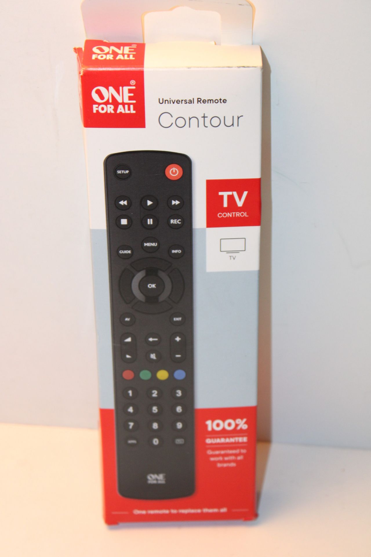 RRP £9.99 One For All Contour TV Universal Remote Control URC1210