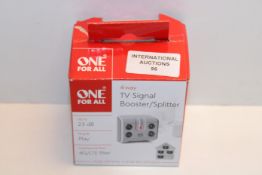 RRP £9.99 One For All Signal Booster/Splitter for TV