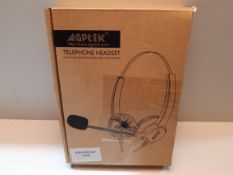 RRP £12.99 AGPTEK Hands-free Telephone Headset 4-Pin RJ9 + 3.5MM