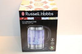 RRP £38.99 Russell Hobbs 21600-10 Illuminating Glass Kettle, Black, 1.7 Litre, 3000 Watt