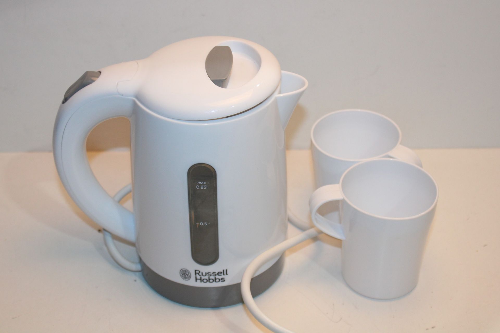 RRP £16.99 Russell Hobbs 23840 Compact Travel Electric Kettle, Plastic, 1000 W, White