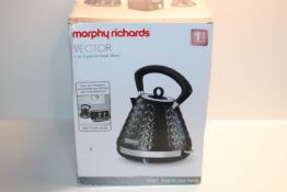 RRP £29.99 Morphy Richards Vector Pyramid Kettle 108131 Traditional Kettle Black