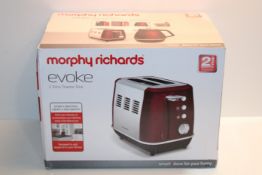 RRP £30.00 Morphy Richards Evoke 2 Slice Toaster 224408 Red Two